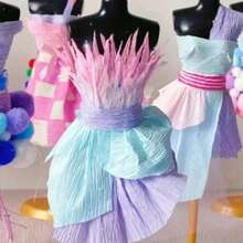 1 卷粉色皱纹纸卷，9.8 英寸宽，8 英尺长皱纹纸彩色皱纹纸卷折纸皱纹纸工艺用于制作花朵、婚礼、生日节日派对装饰、DIY 工艺 - 彩色 - 查看 12