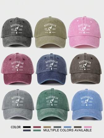 复古风格澳大利亚字母图形印花卡车司机帽，母亲节礼物，可调节透气吸汗防晒帽，适合夏季休闲户外运动、旅行和日常穿着