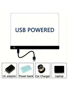 1 pieza Caja de luz LED portátil A5, caja de seguimiento con luz de seguimiento, almohadilla de luz LED USB ajustable y ultradelgada para tatuajes, dibujo, transmisión, bocetos, plantillas
