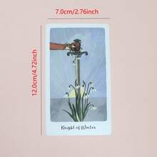 Zestaw kart tarota Botanical Harmony z instrukcją obsługi, duży rozmiar 12" X 7", rozrywka na spotkania rodzinne, gra planszowa, wróżenie, prezent w postaci kart tarota, odpowiedni na prezenty świąteczne, halloweenowe i na Święto Dziękczynienia dla przyjaciół - Tarot Harmonii Roślin (12*7) - Zobacz 1