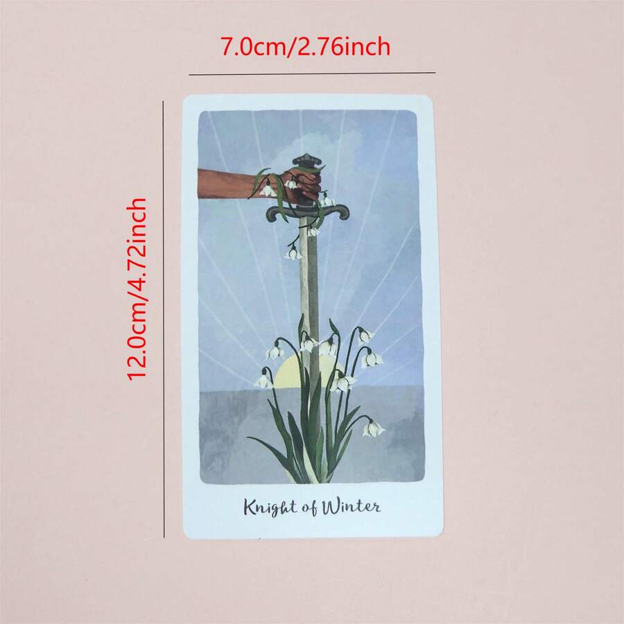 Zestaw kart tarota Botanical Harmony z instrukcją obsługi, duży rozmiar 12" X 7", rozrywka na spotkania rodzinne, gra planszowa, wróżenie, prezent w postaci kart tarota, odpowiedni na prezenty świąteczne, halloweenowe i na Święto Dziękczynienia dla przyjaciół - Tarot Harmonii Roślin (12*7) - Zobacz 1