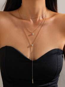 2 Stücke/Set elegant goldener Schmuck - 1 verstellbare Schlangenkette Halskette und 1 Paar Schlangenkette Armbänder, minimalistisches Design geeignet für Partykleider und täglichen Gebrauch