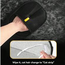 终极宠物毛发去除手套：防静电去毛刷手套，适用于猫狗 - 日常控制掉毛、清洁家具（沙发、椅子、汽车座椅）、地毯、衣物和织物上的毛发的必备工具 - 彩色 - 查看 8