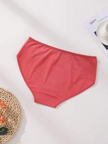 8件装女士加大码内裤中腰无缝三角裤性感蕾丝拼接舒适运动内衣收腹提臀弹力内衣 - 彩色 - 查看 9