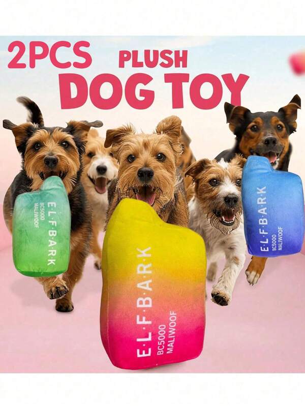 2pcs Soft Plush Pet Doll, Dog Chew Doll Suitable For All Dog Breeds (Small/Medium/Large), Tear-Resistant Interactive Doll Ideal For Valentine's Day, Easter, Birthday Gifts