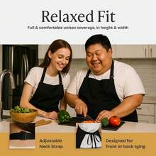 Will Well Chef Apron Men And Women - 33 X 27 Large With 38 Waist Ties A Comfy And Snug Fit, Durable And Lightweight, With 2 Spacious Pockets Your Cooking Essentials - 1-Pack, Black F2NN - 05 - Red - View 3