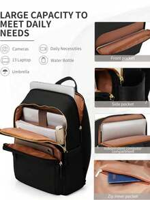 女士笔记本电脑背包适合 14/15 英寸笔记本电脑，时尚防水轻便书包，适合旅行工作商务教师护士电脑包，带电脑隔层，时尚女士和女孩背包钱包，女孩的背包学校背包，新旧版本随机发货。