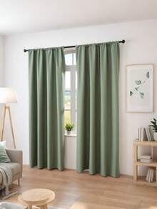 2 paneles de cortina de unicolor, oscurecimiento total, sencillo y fresco - Multicolor - Ver 6