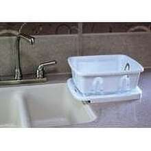 Mini Dish Drainer And Tray RV Sinks Foldable Sloped Drain Tray Storage Heavy Duty Kitchen Organizer Compact Space Saver - White - View 3