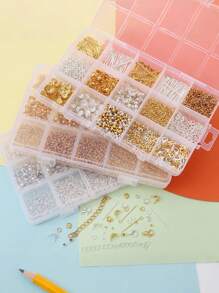 1260 Pcs Metal Accessories Material Set, Including Spacer Beads, Lobster Clasps, Jump Rings, For DIY Bracelet, Necklace, Earring, Ear Hook, Bead Making Tools