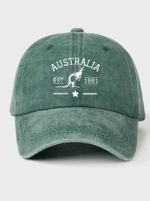Vintage Style Australia Letter Graphic Print Trucker Hat, Mother's Day Gift, Adjustable Breathable Sweat-Absorbent Sun Protection Hat, Suitable For Casual Outdoor Sports, Travel And Daily Wear In Summer