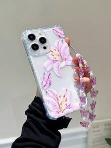 1 件甜美紫色花朵、百合、可爱蝴蝶配粉色蝴蝶挂绳、四角防摔、耐磨、保护壳、TPU 软壳手机壳兼容 15 ProMax/14 Plus/13 ProMax/12/11/7G/7P/IX/XR/XSMAX/11/12/13/14/15/16/15 Pro/15 Plus/15 ProMax/7Plus/8Plus/X/XS Max/XR/11 Pro/12 Pro/13 Pro/14 Pro/11 ProMax/12 ProMax/13 ProMax/14 ProMax/14 PlusLus/7/8/16 Pro/16 Pro/16 Plus/16 ProMax/12 Pro 防水防震防刮 - 紫色 - 查看 2