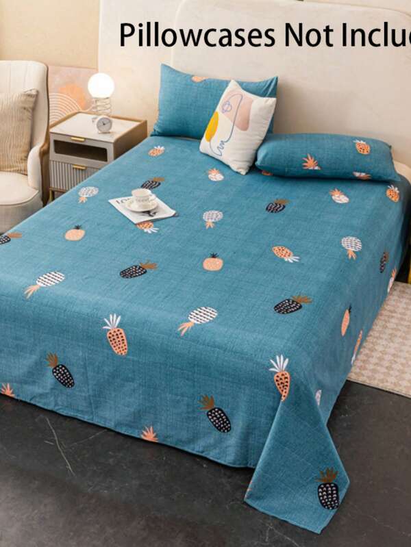 1pc Bed Sheet, Soft & Comfortable Mattress Protector, Valentines's Day Gift Bed Sheet, Kids Cartoon Love Geometric Bedding Set, Heart Pattern Home Decor Bedroom Set, Fits Twin/Queen/King Size Bed, Machine Washable