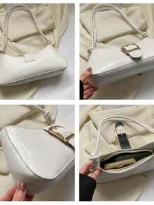Women Solid Color Elegant Shoulder Crossbody Bag(3141) - Black - View 5