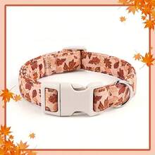 A Dog Collar With Orange Maple Leaves, Suitable For Both Male And Female Cats, Small, Medium And Large Dogs. Pet Gift. - Orange - View 3