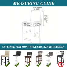 Fundas elásticas para taburetes de bar, cubiertas lavables para respaldo de sillas de barra, funda de asiento con parte inferior elástica para cubrir taburetes altos de bar