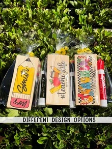 Personalisierter Lehrer Whiteboard Radierer, individualisiertes Lehrertags-Geschenk, Tafelradierer mit Stift, Geschenk mit Vorschullehrer-Name, Geschenk zur Wertschätzung von Lehrern - Verschiedenfarbig - Übersicht 3