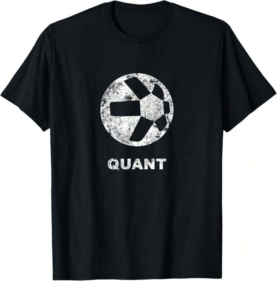 Quant Crypto Hodl Qnt Token Decentralized Finance Blockchain Lightweight Cotton T-Shirt - Black - View 1