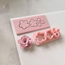 1pc/8pcs Polymer Clay Flower Petal Cutter - 8 Shapes Polymer Clay Petal Cutters For Making Polymer Clay Jewelry Earrings - Pink - View 20