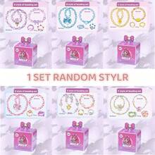 女孩手提包串珠、珠宝制作套件 - 女孩工艺品串珠玩具 - 项链、手链、戒指创意 DIY 套装 - 彩色 - 查看 8