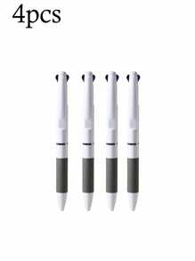 10/8/6/4/2/1 Pack Simple 3-Color Practical Push Ballpoint Pen Multi-Color Pen Student Office Black, Red And Blue 3-Color Integrated Push Ballpoint Pen Office Supplies, Exam Supplies, Back To School Supplies