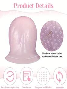 Set de 6 piezas: Gorro de silicona profesional para hacer mechas, gorro reutilizable para teñir el cabello con un set de 4 pinceles para el tinte y 1 aguja para peluquerías y salones de belleza, tanto para mujeres como para hombres (blanco/rosa/azul). Incluye gorro de tinte de silicona con gancho, peine para el color, tazón para mezclar y pinceles para el tinte, gorro de tinte de cabello DIY, gorro de tinte de cabello reutilizable, gorro de silicona para mechas de cabello. - Multicolor - Ver 7