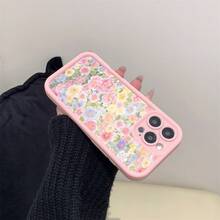 A Lightweight Shockproof Phone Case Gift With Pink Flower Patterns Suitable For Phone 16 Pro Max 15 Plus 14 13 12 11 XR XS - 粉色 - 查看 5