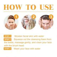 NEW -150ml-Veecent Turmeric + Kojic Acid Foaming Facial Cleanser + Silicone Brush Cleansing Skincare - 150ml+30ml - View 7