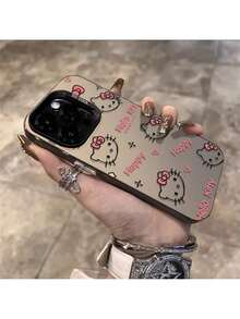 Sanrio Laser Shell Matte Gradient Line Kitty Full Body Shockproof Phone Case Compatible With Apple/ Galaxy Waterproof Anti-Fall Scratch Resistant - Hello Kitty - View 3