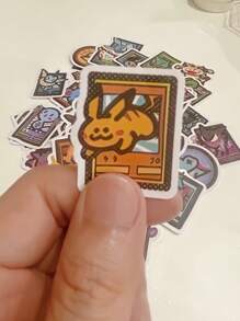 pokemon 48pcs Cartoon Pokemon Sticker, Suitable For Phone Cases, Luggage, Notebooks | Super Adorable & Versatile Stickers | Cute & Personalized Waterproof Stickers | Cartoon Peripheral Gift Recommendation