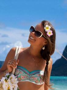 12 pièces/6 pièces/5 pièces/2 pièces Ensemble de pinces à cheveux en plumeria artificiel bohème, accessoires pour vacances d'été, convient aux femmes, adolescentes, étudiantes, filles, vacances à la plage, utilisation quotidienne, pince plate, barrette, pinces à cheveux, fournitures scolaires