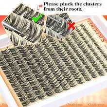 Wispy Lash Clusters Lashes Cluster Eyelash Extensions Natural Individual Lashes Fluffy Lash Extension Soft Cotton Band Eyelashes Clusters Fairy D Curl Lash Cluster For DIY Eyelash Extension