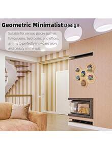 Fashionable Medal Stand Display Stand Wall Rack, Honeycomb Wooden Medal Stand Splicing Clothes Rack Display Stand Hexagonal Free Stand, Suitable For Basketball, Gymnastics, Football And Softball Stands, Easy To Install - Wood Color - View 4