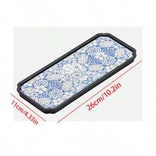 1 件复古风格矩形桌面珠宝收纳托盘，仿皮奢华收纳盒，高品质装饰收纳托盘 - 彩色 - 查看 8