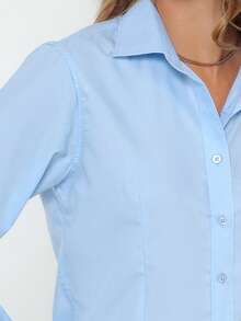 Rand paul New Release Women's Formal Shirts, Simple Style, Shirts With Front Buttons - 藍色 - 查看 4