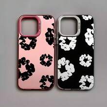 Black Flower Luxury D-Denims T-Tears Phone Case For IPhone 16 15 14 13 12 11 Mini Pro Max X XR 8 Plus Anti Fall Matte Back Cover - Black - View 6