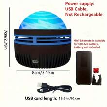 1 pieza Lámpara de estrella espiral, lámpara de ambiente de cielo estrellado tipo USB C, lámpara mágica de bola rotatoria de colores de aurora, lámpara de cristal de proyección de cielo estrellado, lámpara de ambiente para escenario KTV, decoración del hogar que se puede usar en dormitorio y sala de estar como regalo