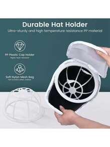 1pc Polyester Thick Mesh Laundry Bag, Convenient For Adult Use, Anti-Deformation Hat Holder, Baseball Cap Wash Bag