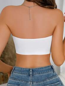 [Wireless Bralette] Wireless, Full Coverage Elegant Front-Closure Wave Edge Bralette | Anti-Slip Design, Removable Pads, Beige & Nude Options For Women - 白色 - 查看 4