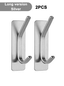 1/2/4PCS Strong Adhesive Wall Hooks,Self-Adhesive Hooks,Towels Hanger Hook,Coat Hanging Rack,Key Holder,Bathroom Kitchen Storage Hardware Accessories,Stainless Steel,Heavy Duty Towel Hooks,Clothes Rack Without Drilling,Powerful Waterproof Hooks,Shower Curtain Hooks,Wall Mounted,Rack For Towel,Hooks On The Wall,For Hanging Bathrobe Sponges In Bedroom,For Shower, Classroom, Garage, Apartment, College Dorm, Cabinets, Fridge, Organizer