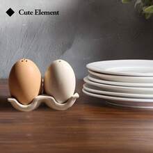 Egg-Shaped Spice Jars Set, Salt And Pepper Shakers, Kitchen Seasoning Containers, Essential Kitchen Tools, Suitable For Kitchen, Restaurant, Hotel, Home Decor & Gifts - Multicolor - View 2