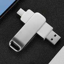1/ 2pcs 512GB Type-C Flash Drive 2-In-1 USB & USB-C High-Speed Memory Stick, Zinc Alloy 360° Rotation Portable Thumb Drive For Android Phones, , PC, Tablets, Portable Storage | Modern Thumb Drive | Highspeed Performance - 1 CÁI - Xem 4