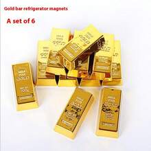 逼真金条装饰品，金条门挡，风水招财摆件，适用于节日庆典，寓意吉祥，可用作摄影道具、家居办公装饰、生日礼物、万圣节礼物、圣诞节礼物、新年礼物 - 彩色 - 查看 8