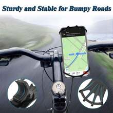 1 pièce Support de smartphone en silicone pour vélo à installation rapide à 1%, type rotatif à 360°, support anti-chute, accessoire multifonctionnel de navigation extérieure pour vélo, VTT, chariot de courses, véhicule électrique, moto, etc.