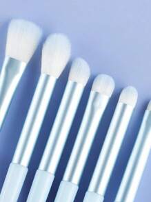 12pcs Blue Makeup Brush Set – Professional Foundation, Blush, Contour, Eyeshadow, Powder & Detail Brushes For Flawless Makeup Application