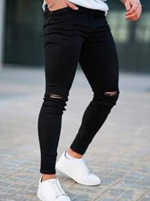 Men's Pocket Distressed Skinny Casual Fashionable Jeans