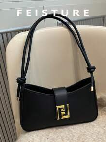 1pc Minimalist French Style Fashion Casual Versatile Underarm Crossbody Baguette Bag For Women