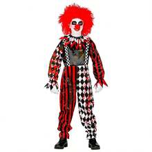 Widmann Milano Feestmode - Moordenaar Clown Kostuum Voor Kinderen, Horror Circus Clown, Psychopaat, Moordenaar, Halloween