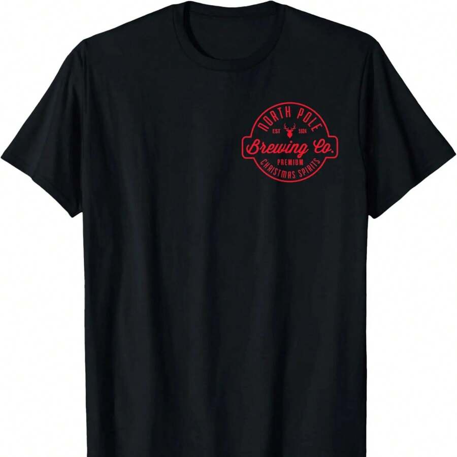 North Pole Brewing Company Hot Chocolate Christmas Spirits T-Shirt - Black - View 1