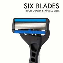 6-Layer Stainless Steel Manual Shaver Head, Suitable For Men & Women, Daily Depilatory Tool, Portable, Essential Home Beauty Tool